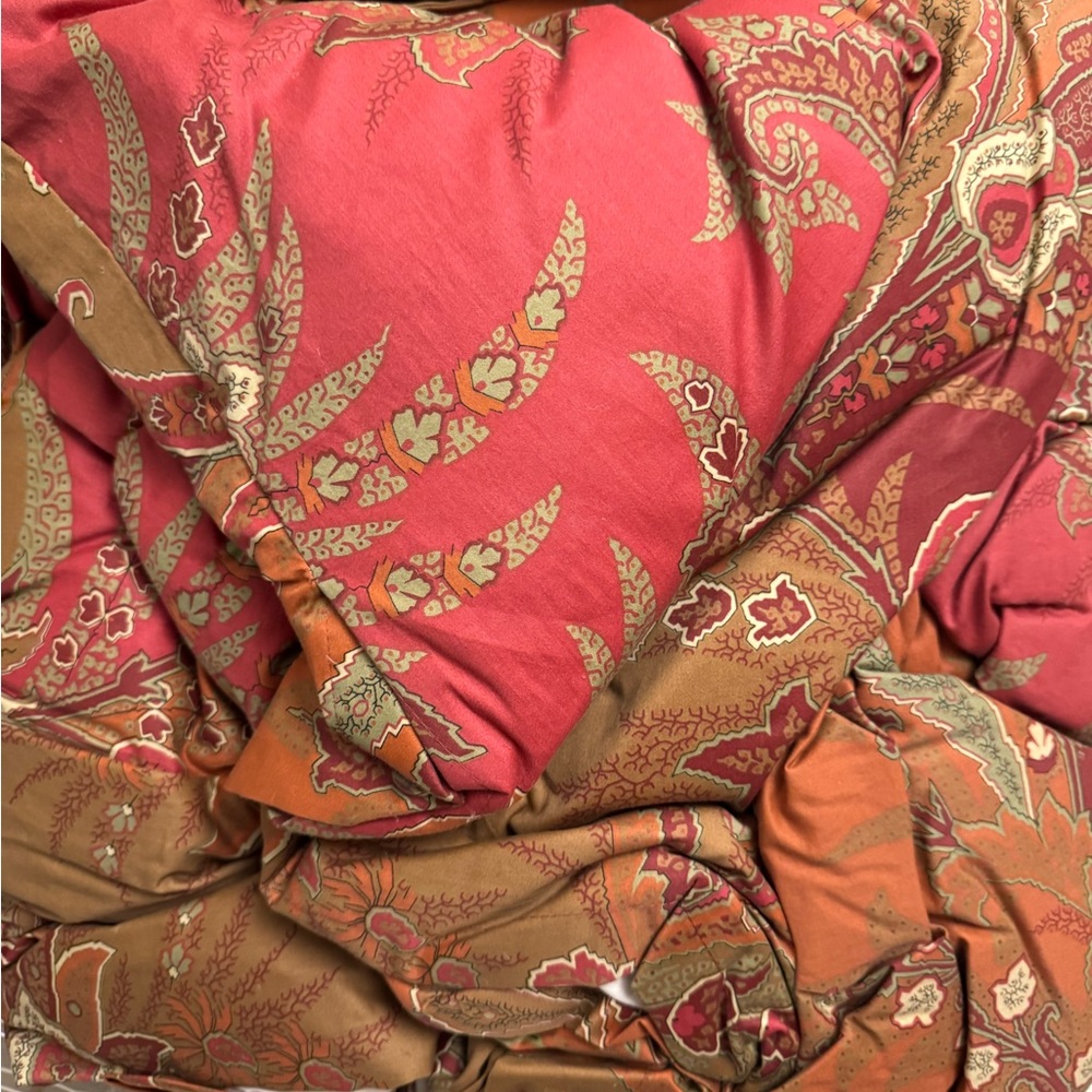 Pottery Barn Duvet Cover - King Paisley Patterned Bedding Set